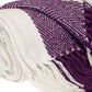 Purple Woven Cotton Throw Blanket