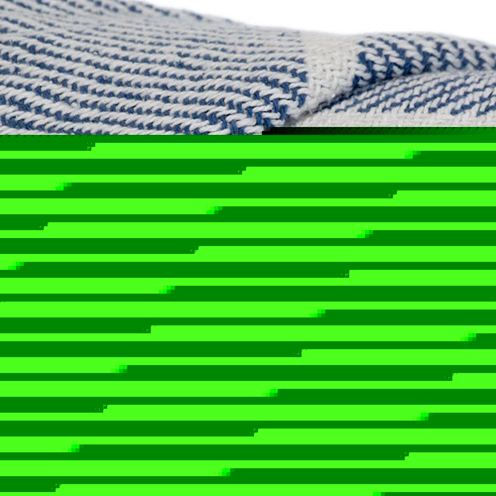 Blue Woven Cotton Striped Throw Blanket