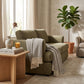 Gray Woven Cotton Striped Throw Blanket