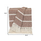 Burnt Orange Woven Cotton Striped Throw Blanket