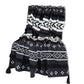Blue and White Woven Cotton Striped Throw Blanket