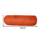 8" X 20" Burnt Orange Bolster Microsuede Bolster Throw Pillow