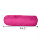 8" X 20" Fuchsia Microsuede Bolster Throw Pillow