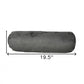 8" X 20" Gray Bolster Microsuede Throw Pillow