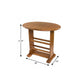 18" Brown Solid Wood Oval End Table
