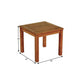 18" Brown Solid Wood Square End Table