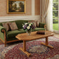 19" Brown Solid Teak Wood Hexagonal Coffee Table