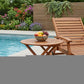 40" Brown Oval Solid Wood Folding Outdoor Side Table