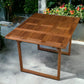 45" Brown Solid Wood Folding Outdoor Side Table