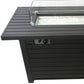 50000 BTU 54" Black And Clear Aluminum Propane Rectangular Fire Pit Table With Cover