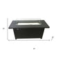 50000 BTU 54" Black And Clear Aluminum Propane Rectangular Fire pit table With Cover