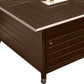 42000 BTU 45" Bronze Aluminum Propane Square Fire pit table With Cover