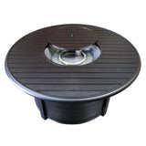 42000 BTU 48" Black Aluminum Propane Round Fire Pit Table With Cover