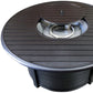 42000 BTU 48" Black Aluminum Propane Round Fire pit table With Cover
