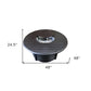 42000 BTU 48" Black Aluminum Propane Round Fire Pit Table With Cover