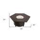 40000 BTU 45" Bronze Aluminum Propane Hexagon Fire Pit Table With Cover