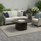 40000 BTU 45" Bronze Aluminum Propane Hexagon Fire Pit Table With Cover