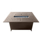 42000 BTU 36" Bronze Aluminum Propane Rectangular Fire Pit Table With Cover
