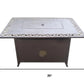 42000 BTU 35" Bronze Aluminum Propane Rectangular Fire pit table With Cover