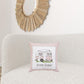 17" Light Pink Easter Easter Bunny Throw Pillow