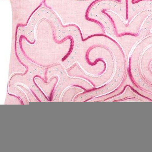 13" X 20" Pink Throw Pillow with Tassels