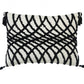 13" X 18" Black and White Throw Pillow with Tassels
