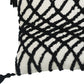 13" X 18" Black and White Throw Pillow with Tassels