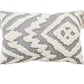 13" X 20" Gray and White Throw Pillow with Tassels