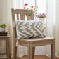 13" X 20" Gray and White Throw Pillow with Tassels