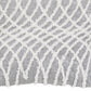 17" Gray and White Throw Pillow with Tassels