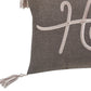 13" X 20" Gray and White Home Throw Pillow with Tassels