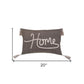 13" X 20" Gray and White Home Throw Pillow with Tassels