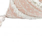 18" Peach and White Throw Pillow with Tassels