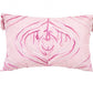13" X 20" Pink and White Throw Pillow with Tassels