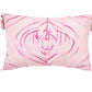 13" X 20" Pink and White Throw Pillow with Tassels