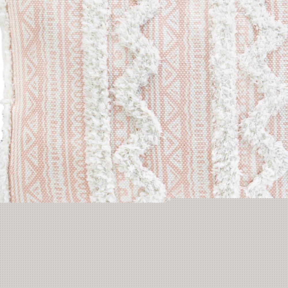 13" X 18" Beige Throw Pillow with Tassels