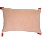 13" X 20" Coral Throw Pillow with Tassels