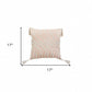 17" Beige Throw Pillow with Tassels