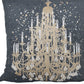 18" Gray and White Throw Pillow