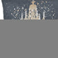 18" Gray and White Throw Pillow