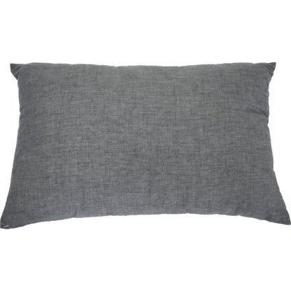 13" X 20" Gray and White Throw Pillow