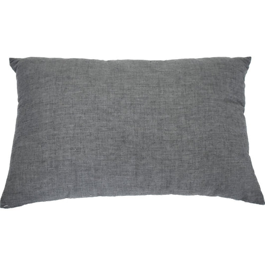 13" X 20" Gray and White Throw Pillow
