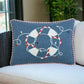 13" X 18" Blue and White Christmas Throw Pillow