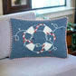 13" X 18" Blue and White Christmas Throw Pillow