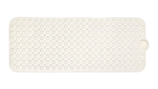40" Beige Latex Bubbles Non Slip Shower Mat
