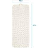 40" Beige Latex Bubbles Non Slip Shower Mat