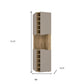 72" Brown and Taupe Wood Corner Bar Cabinet With Four Doors