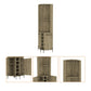 71" Natural Wood Corner Bar Cabinet With Two Doors