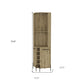 71" Natural Wood Corner Bar Cabinet With Two Doors