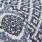 Blue And Ivory Damask Queen Quilt